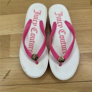 Juicy Couture Pink and White Sandals